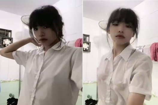 Em bé tắm xong rồi, thích khoe với anh xem